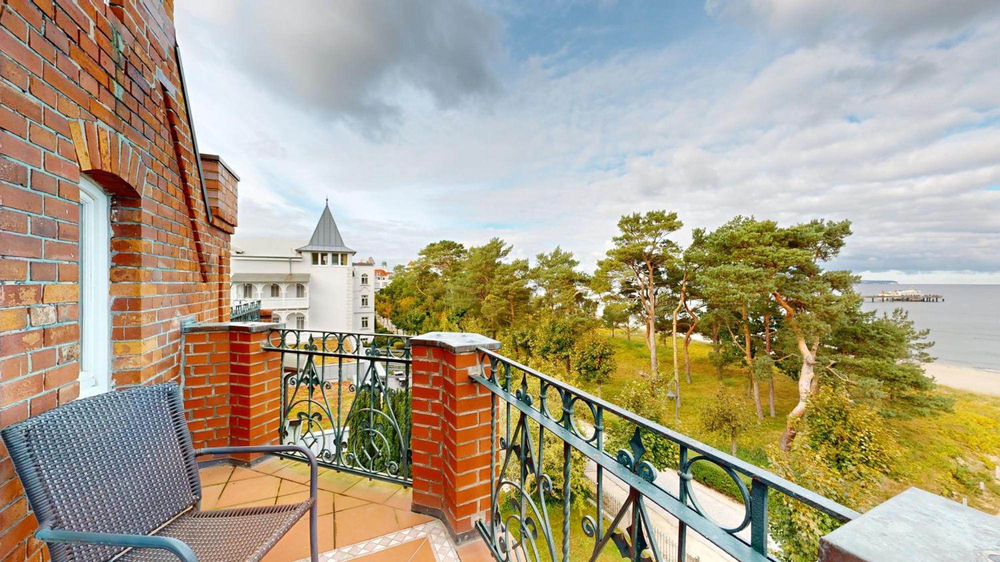 Fewo Direkt Am Strand Mit Meerblick Und Balkon,Villa Glueckspilz, Binz Exterior foto