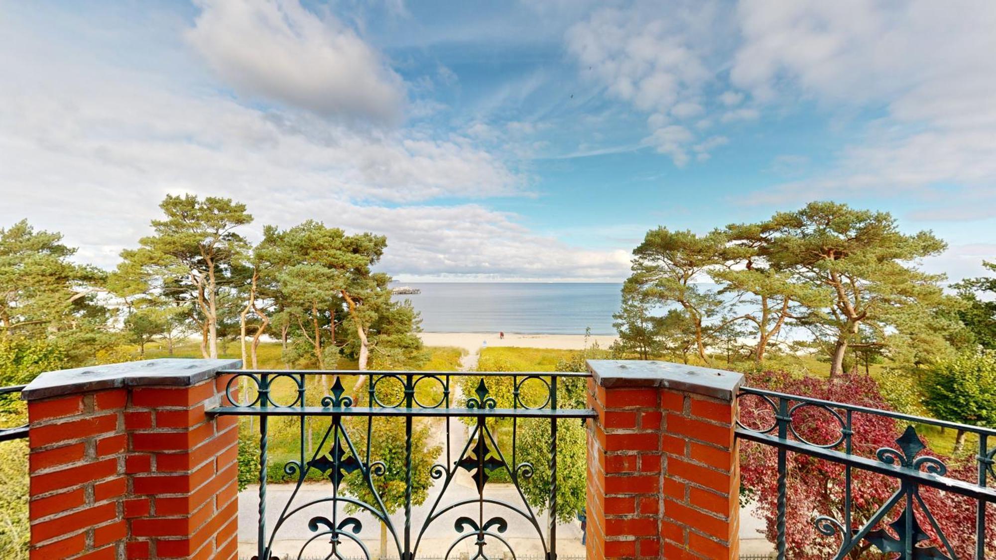 Fewo Direkt Am Strand Mit Meerblick Und Balkon,Villa Glueckspilz, Binz Exterior foto